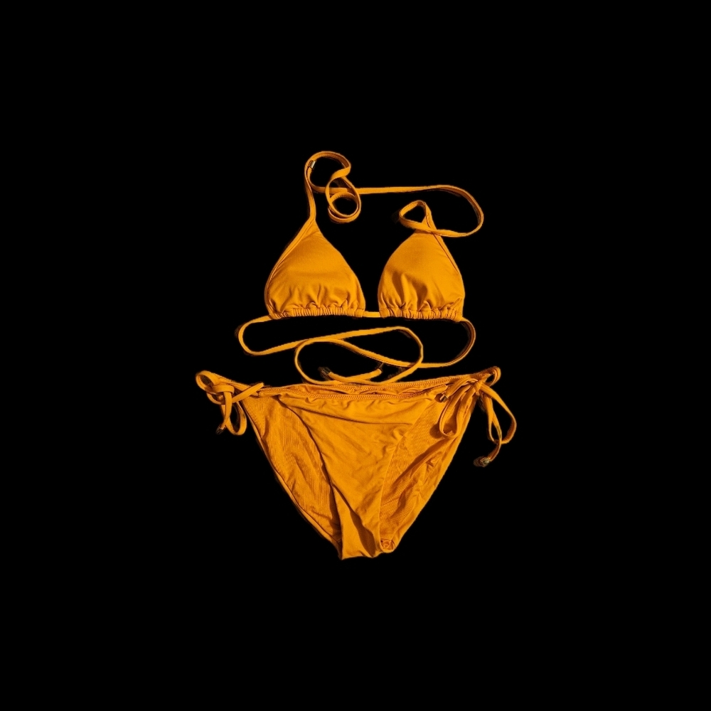 Orange Triangle Bikini Set